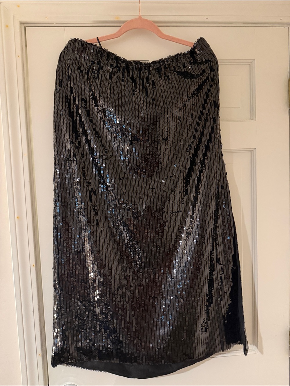 J Crew Black Sequin Midi Skirt - Elegant Evening Wear Never Worn